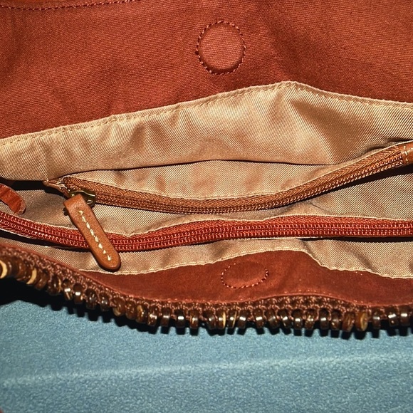 NWT THE SAK Leather Vintage Finish Shoulder Bag Brick Red - Picture 7 of 8